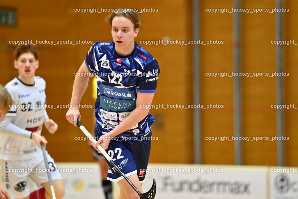VSV Unihockey vs. KAC Floorball | #22 Jan Blažič VSV Unihockey, VSV Unihockey vs. KAC Floorball, VSV Unihockey vs. KAC Floorball am 28.03.2026 in Villach (Ballspielhalle St. Martin), Austria, (Photo by Bernd Stefan)