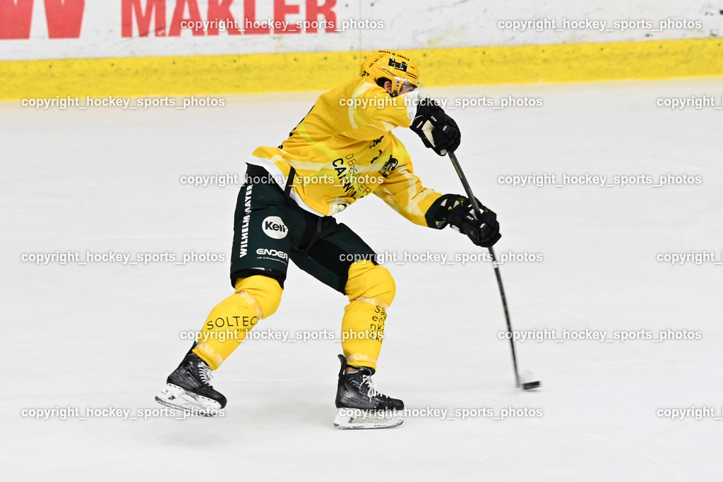 ATSE Graz vs. EHC Lustenau | #27 D’Alvise Christopher EHC Lustenau, ATSE Graz vs. EHC Lustenau, ATSE Graz vs. EHC Lustenau am 14.02.2026 in Graz (Merkur Eishalle ), Austria, (Photo by Bernd Stefan)