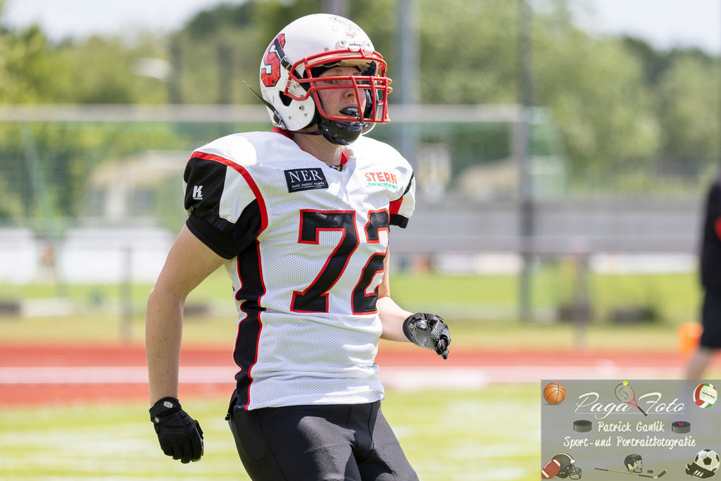 GFLW 1: German Football League Women 1: Rodgau Pioneers Ladies - Stuttgart Scorpions Sisters, 07.06.2026 | Petra Mende (Stuttgart Scorpions Sisters #72), Freisteller, Portrait / Porträt, Rodgau Pioneers Ladies - Stuttgart Scorpions Sisters, Rodgau, Maingau-Energie-Stadion "Am Weichsee", 7.6.2026 - Realisiert mit Pictrs.com