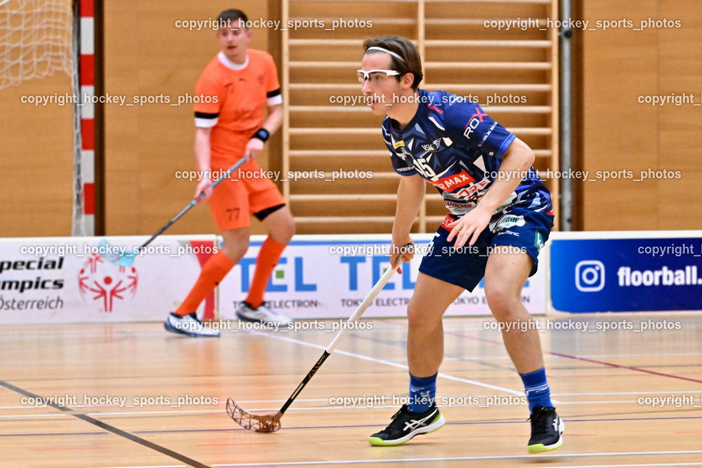 VSV Unihockey vs. SZPK Floorball | #15 Tristan Bogataj VSV Unihockey, VSV Unihockey vs. SZPK Floorball, VSV Unihockey vs. SZPK Floorball am 23.11.2024 in Villach (Ballspielhalle St. Martin), Austria, (Photo by Bernd Stefan)