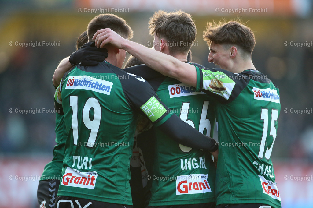 A_LUI_20230304_0025 | SPORT FUSSBALL ADMIRAL BUNDESLIGA SV RIED VS AUSTRIA WIEN
IM BILD: Torjubel (Ried)

FOTO:FOTOLUI/UW