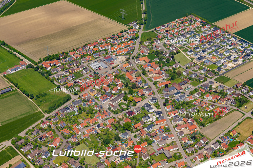 Die Luftaufnahme Erlingen - Meitingen wurde 2021 mittels Flugzeug (keine Drohne) erstellt. Hohe Auflösung -für große Poster und Wandbilder geeignet!