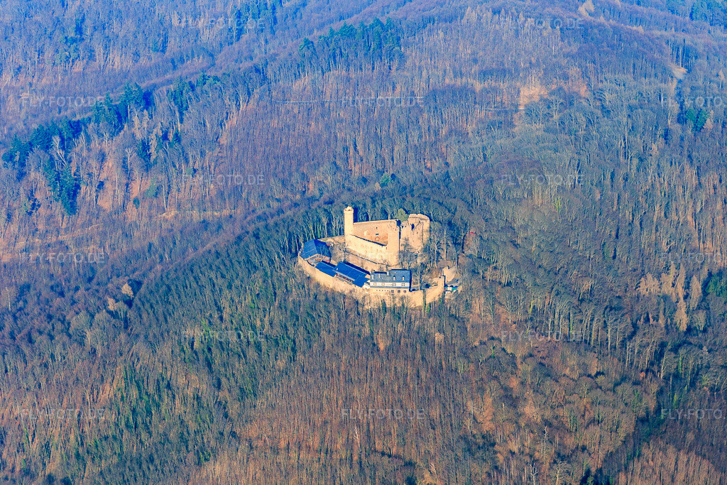 Luftbild: Schloß Auerbach im Ortsteil Auerbach in Bensheim im Bundesland Hessen in Deutschland. Foto: IMG_096720.jpg vom 15.02.2017 durch Werner Riehm/FLY-FOTO.deSchloss Auerbach | Rittermahle, Ritterspiele, Turiere, Burg und Restaurant