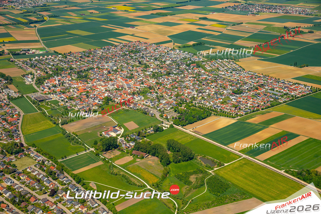 Luftaufnahme von  Gaimersheim - Die Luftaufnahme wurde 2025 vom UL-Flugzeug heraus erstellt ( keine Drohne ) - Hochauflösende Luftaufnahme - für professionelle Ausdrucke geeignet. Die Geschenkidee !Mit Lizenz und Bildrechte bestellbar