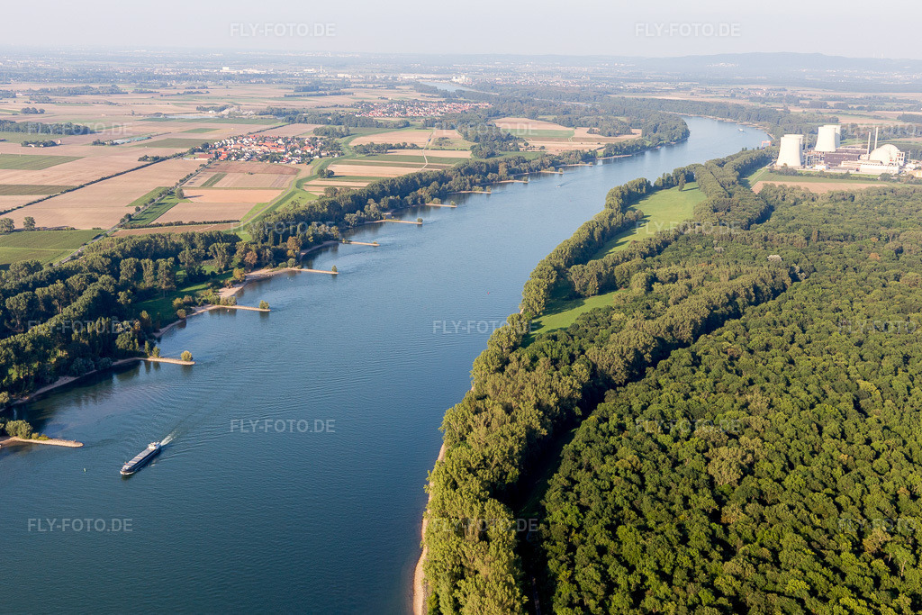 Luftbild: KKW Biblis im Ortsteil Nordheim in Biblis im Bundesland Hessen in Deutschland. Foto: IMG_103125.jpg vom 29.08.2017 durch Werner Riehm/FLY-FOTO.de