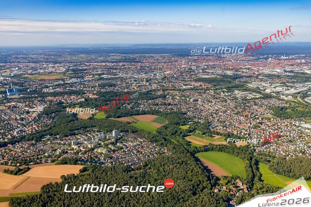 Eibach Nürnberg Bild- Das Luftbild wurde 2025 vom UL-Flugzeug heraus erstellt ( keine Drohnen Bilder! ) - Hochauflösende Luftaufnahme -Nicht vergleichbar mit Google Maps oder Satelittenbilder- Die Geschenkidee !Mit Lizenz und Bildrechte bestellbar