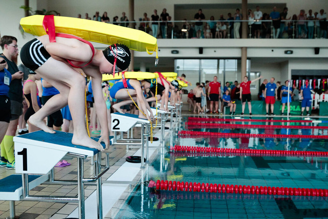 DLRG, Wettkampf, Rettungssport, Landesverbandsmeisterschaften 2026 14.06.2026 | Bedburg, Deutschland - June, 14: Landesmeisterschaften im Rettungssport der Mannschaften im DLRG Landesverband Nordrhein. (Foto: Benedikt Lang (DLRG) - Realisiert mit Pictrs.com