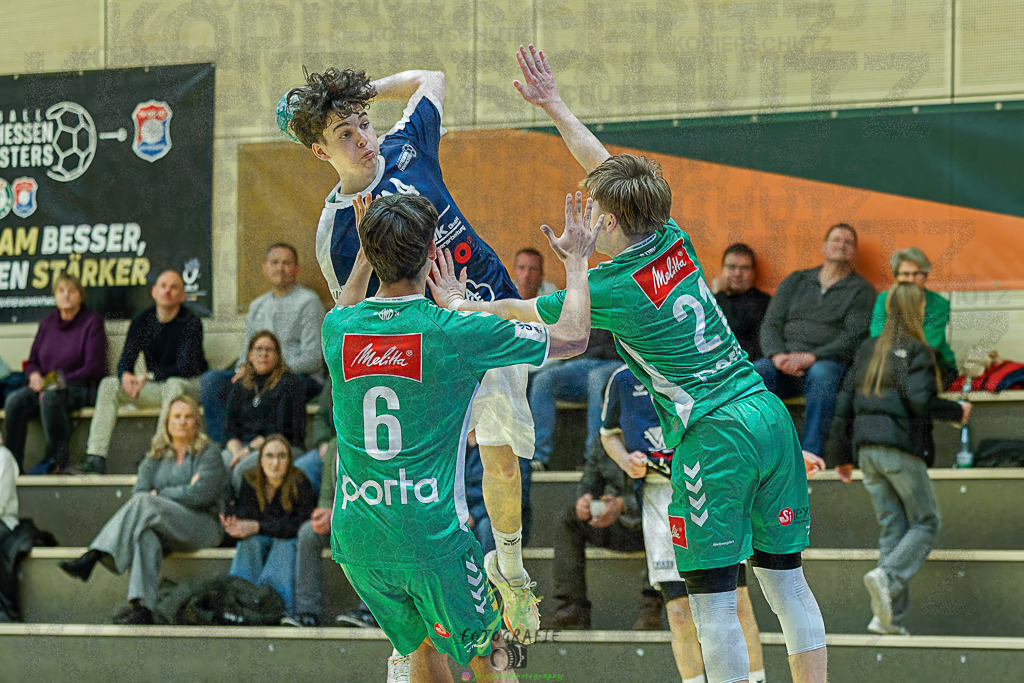mJB Pokalrunde dt. Meisterschaft, TV Hüttenberg - TSV GWD Minden | mJB Pokalrunde dt. Meisterschaft, TV Hüttenberg - TSV GWD Minden am 15.03.2025 in Münchholzhausen (Sporthalle Münchholzhausen)Photo © 2025 - Jörg Heinrich - Realisiert mit Pictrs.com