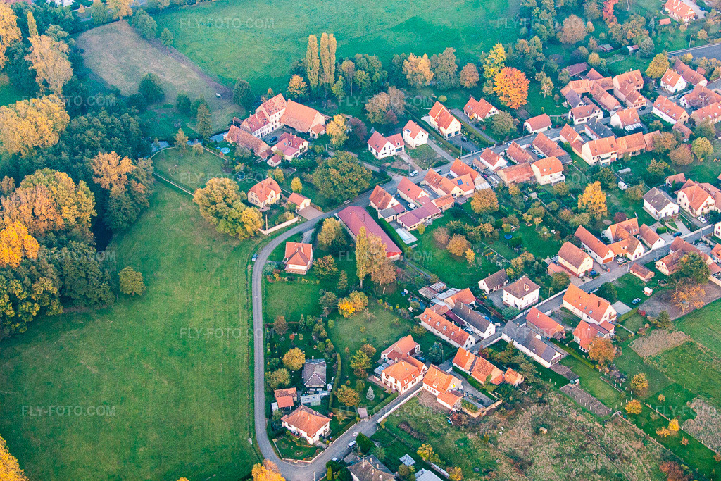 Aerial view: View of the town in the district Altenstadt in Wissembourg in the state Bas-Rhin, France.Photo: IMG_54270.jpg taken on 10/21/2012 by Werner Riehm/FLY-FOTO.comResolution of the original: 4493 x 2995 px