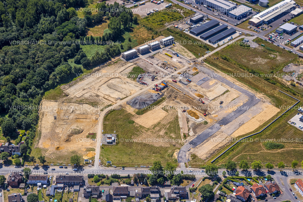 Castrop-Rauxel220706048 | Luftbild, Baustelle und Gewerbegebiet Deininghauser Weg, XXL Garagen- & Gewerbepark, Ickern, Castrop-Rauxel, Ruhrgebiet, Nordrhein-Westfalen, Deutschland