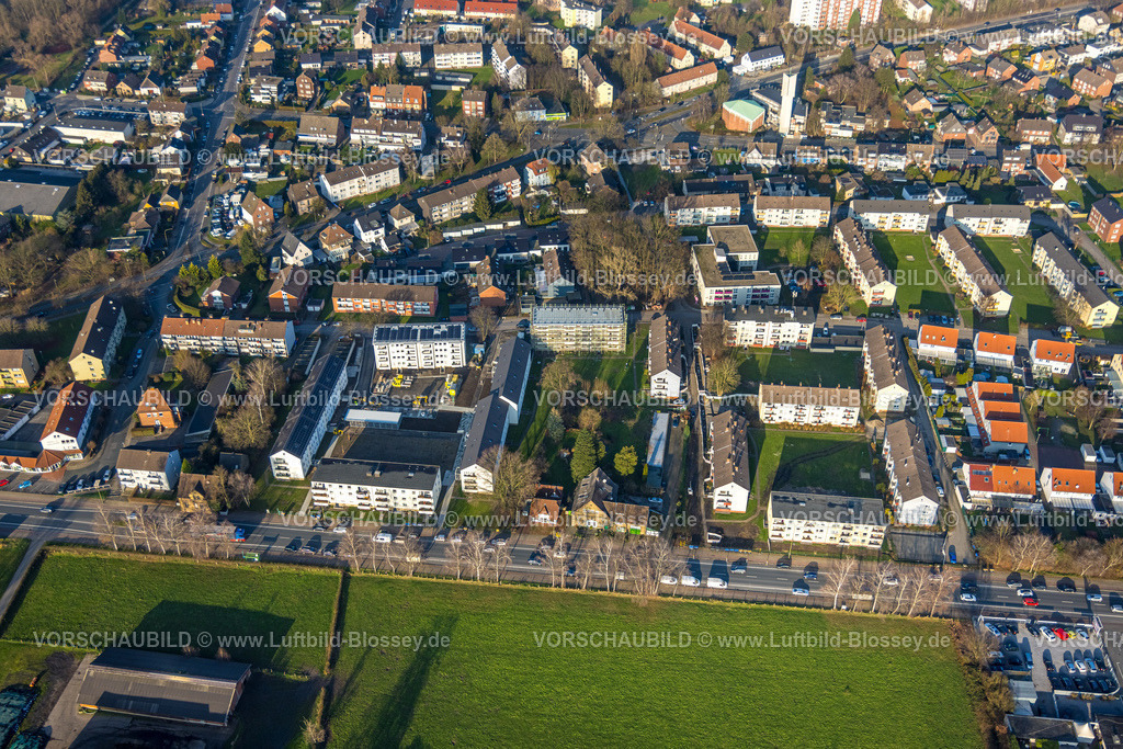 Hamm241200285 | Luftbild, Baustelle mit Neubau Wohnhäuser an der Holstenstraße, Apostelkirche, Stadtbezirk Herringen, Hamm, Ruhrgebiet, Nordrhein-Westfalen, Deutschland