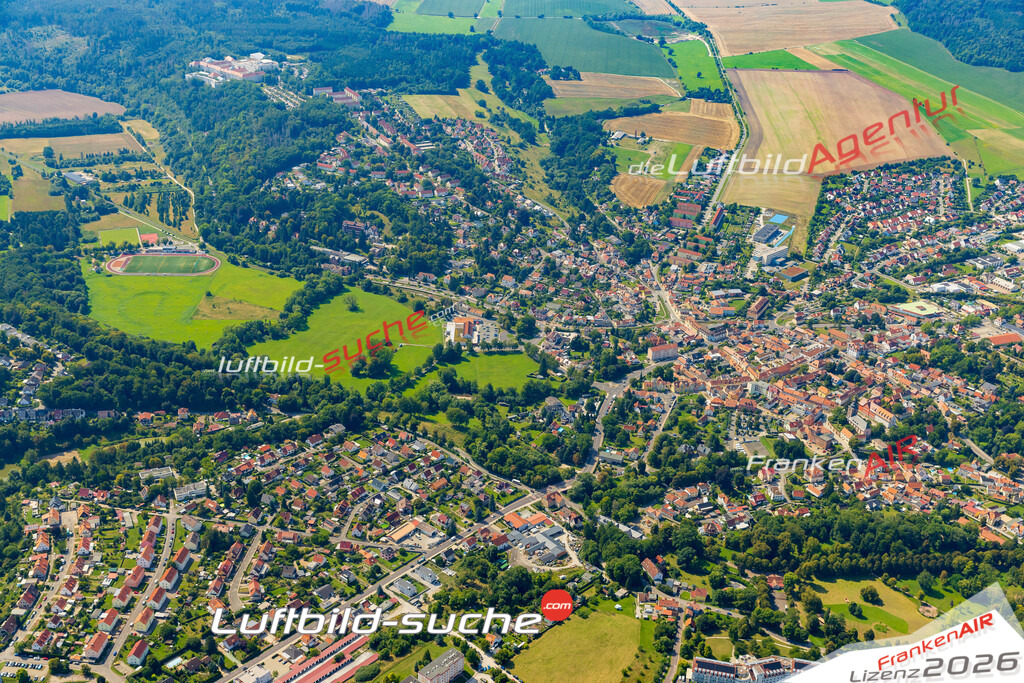 Luftbild Bad Berka - Die Luftaufnahme wurde 2025 vom UL-Flugzeug heraus erstellt ( keine Drohne ) - Hochauflösende Luftaufnahme - für professionelle Ausdrucke geeignet. Die Geschenkidee !Hier alle&nbsp;Infos zur Lizenzierung der LuftaufnahmeWir fliegen auch dieses Jahr wieder in Ihre Region um Luftbilder zu erstellen.- Luftbild anfragen
