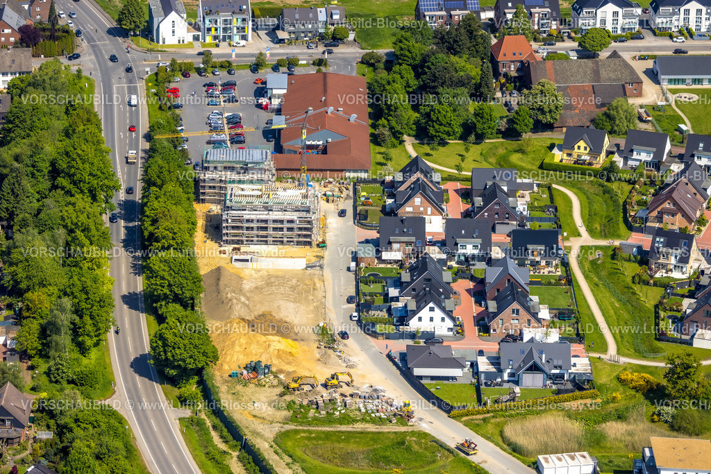 Bottrop230509993Kirchhellen | Luftbild, Baustelle mit Neubau am Schultenkamp, Kirchhellen, Bottrop, Ruhrgebiet, Nordrhein-Westfalen, Deutschland