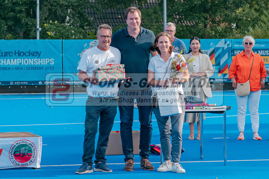 HK_20230716_902509 | Euro Hockey WU18 Siegerehrungen Championship Girls &amp; Boys am 16.7.2023 CHTC , Krefeld ,