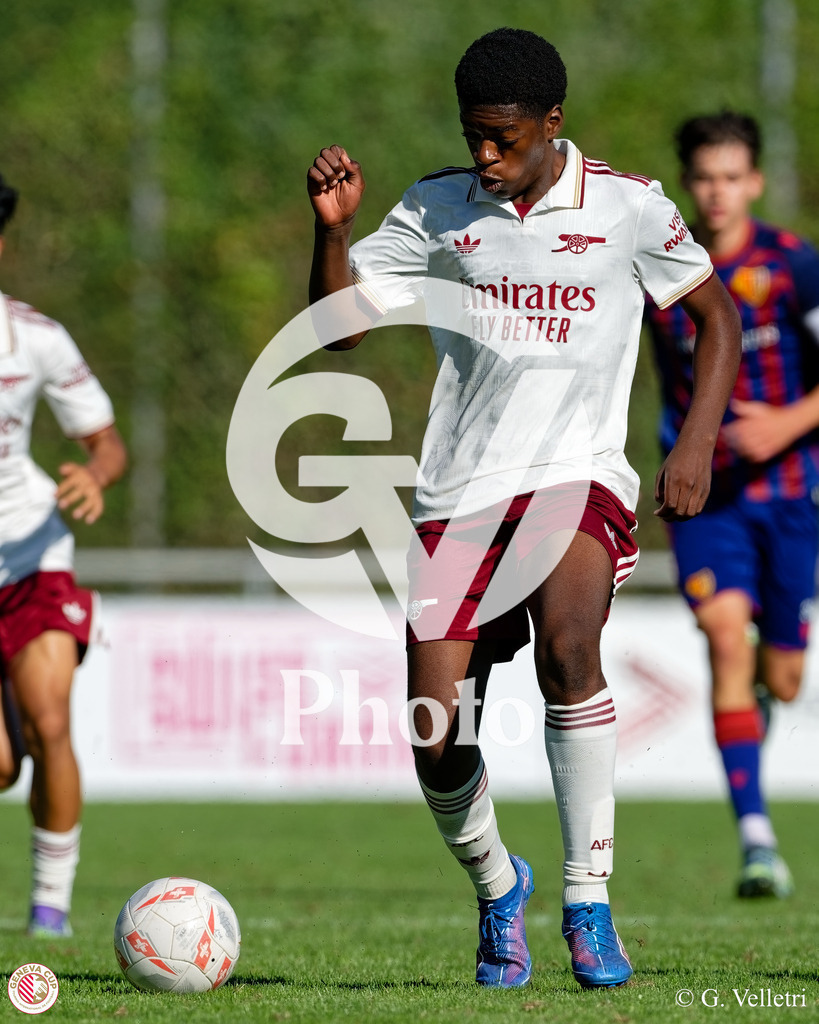 GenevaCup Kick-out Phase - FC Basel v Arsenal FC | during the GenevaCup Kick-out Phase match between FC Basel and Arsenal FC at Stade des Arberes in Meyrin, Switzerland