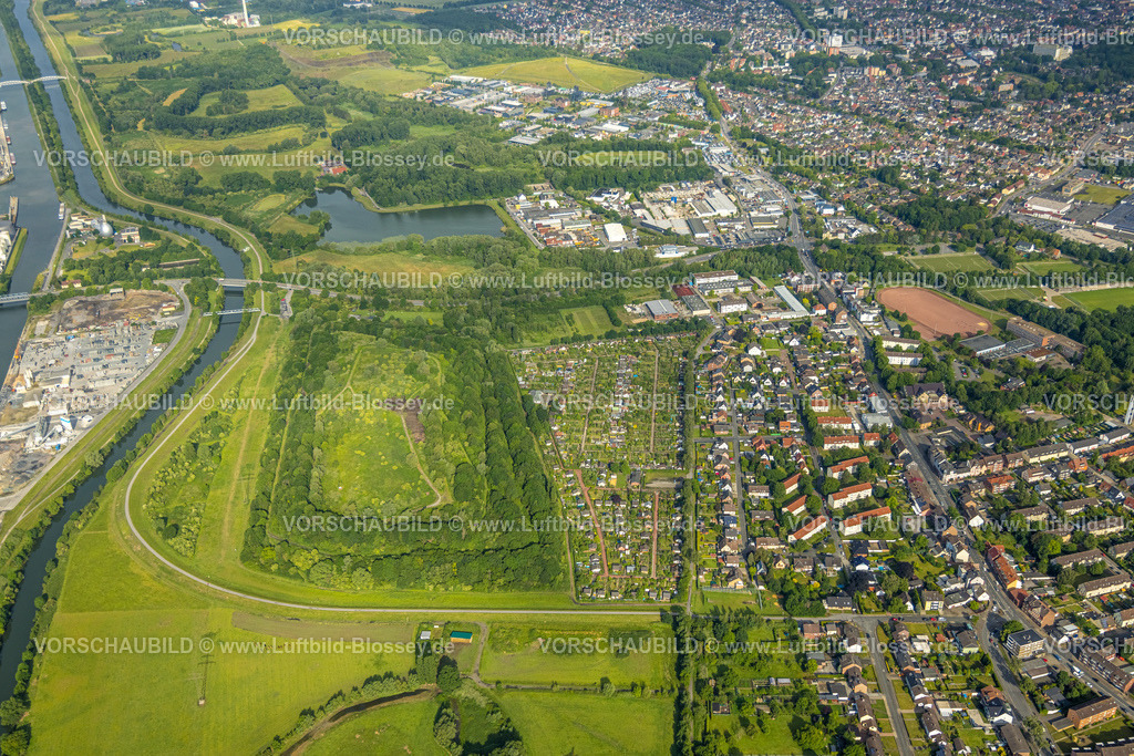 Hamm220601624 | Luftbild, Nienbrügger Berg, NSG Naturschutzgebiet Alte Lippe und Radbodsee, Kleingartenverein Nordenheide, Bockum-Hövel, Hamm, Ruhrgebiet, Nordrhein-Westfalen, Deutschland