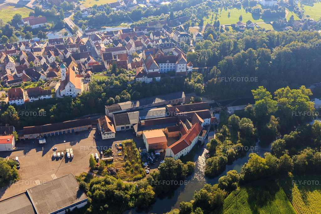 Luftbild: ehemalige Papierfabrik Scheer in Sigmaringendorf im Bundesland Baden-Württemberg in Deutschland. Foto: IMG_094167.jpg vom 27.08.2016 durch Werner Riehm/FLY-FOTO.de