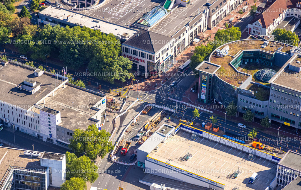 Hamm220700218 | Luftbild, Baustelle Kreuzung Westring und Westenwall, Mitte, Hamm, Ruhrgebiet, Nordrhein-Westfalen, Deutschland