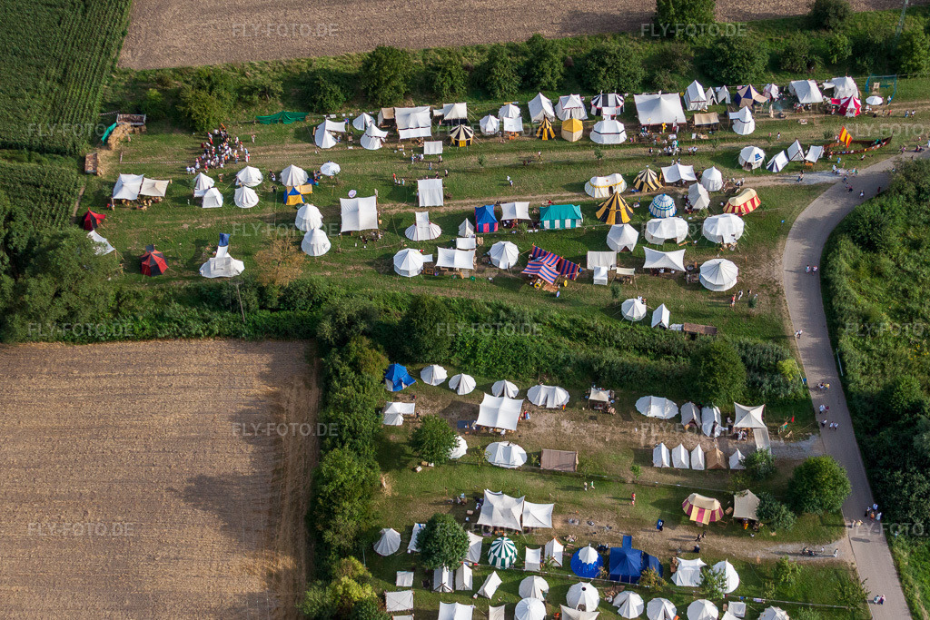 Luftbild: Jockgrim, mittelalterl. Fest in Jockgrim im Bundesland Rheinland-Pfalz in Deutschland. Foto: IMG_20272.jpg vom 16.08.2009 durch Werner Riehm/FLY-FOTO.de
