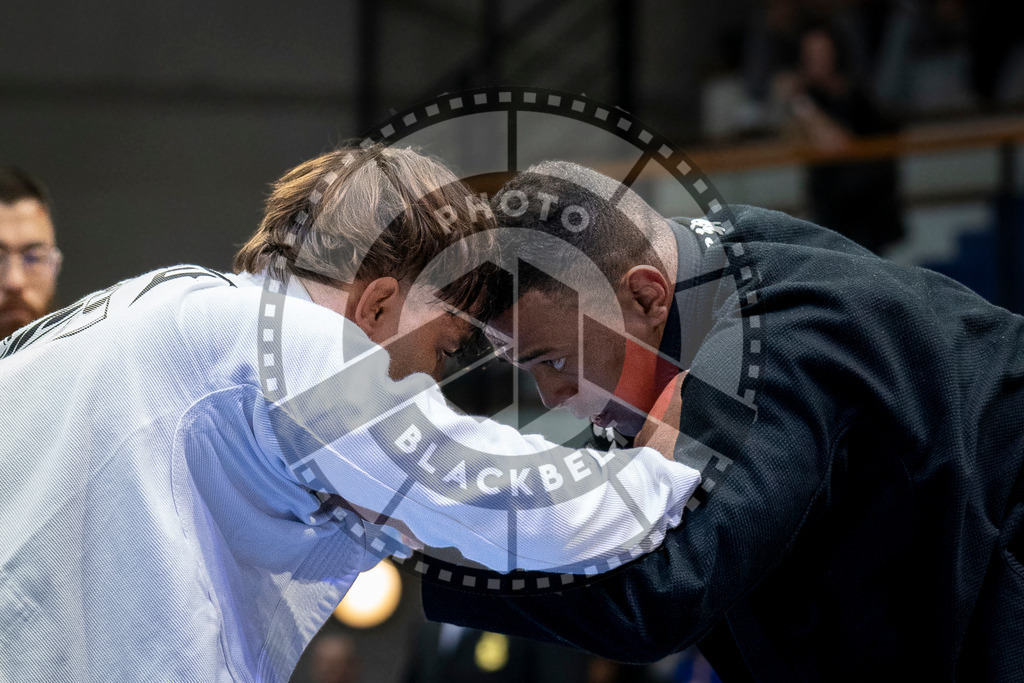 20240126PBB0485 | Fighters compete during the Brazilian Jiu-Jitsu European Championship of the IBJJF in Paris, France, on January 26, 2024.