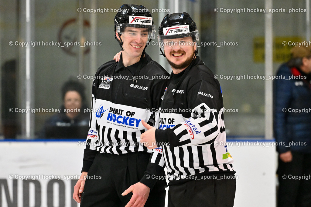 ESC Steindorf vs. EHC Althofen | Puff Wolfgang Referee, Wucherer Gerald Referee, ESC Steindorf vs. EHC Althofen, ESC Steindorf vs. EHC Alhofen am 03.03.2024 in Steindorf (Ossiachersee Halle), Austria, (Photo by Bernd Stefan)