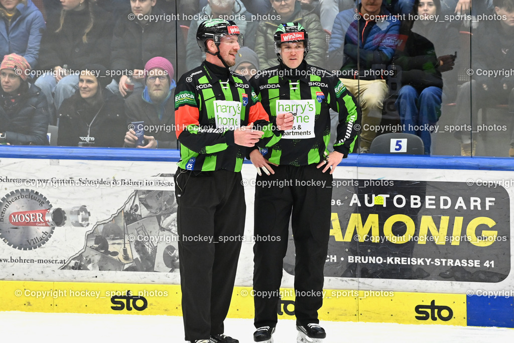 EC IDM WÄRMEPUMPEN VSV vs. EC Red Bull Salzburg | GROZNIK BOSTJAN Referee, ZGONC GASPER JAKA Referee, EC IDM WÄRMEPUMPEN VSV vs. EC Red Bull Salzburg, EC IDM WÄRMEPUMPEN VSV vs. EC Red Bull Salzburg am 17.01.2025 in Villach (Stadthalle Villach), Austria, (Photo by Bernd Stefan)