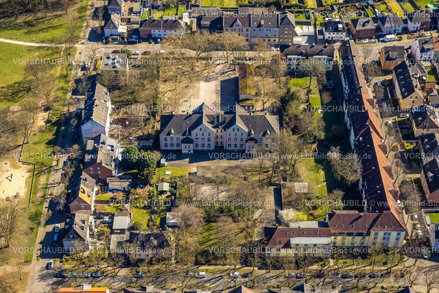 Herne250301805 | Luftbild, Astrid-Lindgren-Schule, Hedwigstraße, Wanne, Herne, Ruhrgebiet, Nordrhein-Westfalen, Deutschland