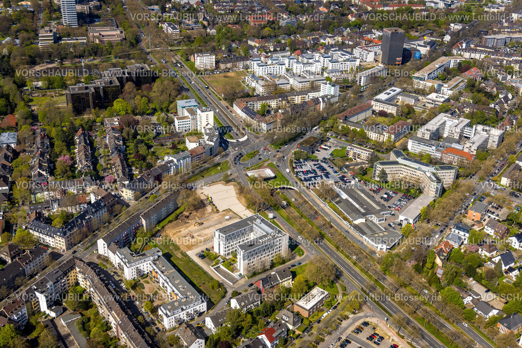 Dortmund230401066 | Luftbild, Ernst & Young GmbH Firmengebäude, Baustelle, thyssenkrupp Industrial Solutions AG, Volkswagenzentrum Dortmund, Westfalendamm, Dortmund, Ruhrgebiet, Nordrhein-Westfalen, Deutschland