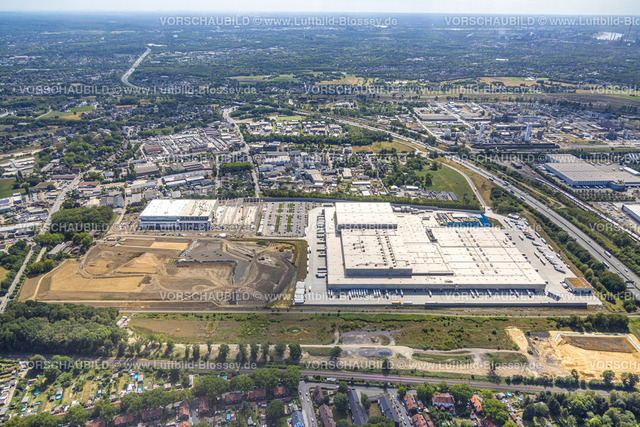 Oberhausen220800665 | Luftbild, Baustelle für Picnic E-Food-Lager am Edeka Zentrallager Logistikzentrum an der Autobahn A3, Waldteich, Schwarrze Heide, Oberhausen, Ruhrgebiet, Nordrhein-Westfalen, Deutschland