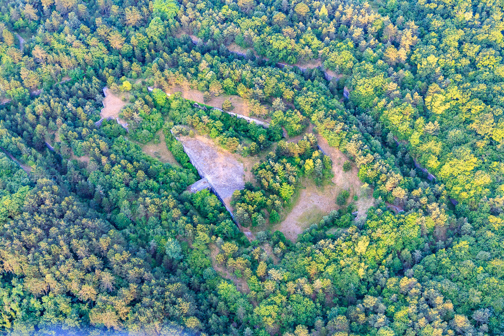 Aerial view: Fort de Bruley, bunker facilities in Bruley in the state Meurthe et Moselle, France.Photo: IMG_083463.jpg taken on 07/13/2015 by Werner Riehm/FLY-FOTO.comResolution of the original: 5472 x 3648 px