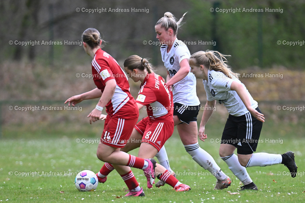 Fußball I Frauen I Saison 2024-25 I Oberliga I FC Jesteburg-Bendestorf - SpVg Aurich Frauen I 13.4.2025 | a-hannig - Realisiert mit Pictrs.com