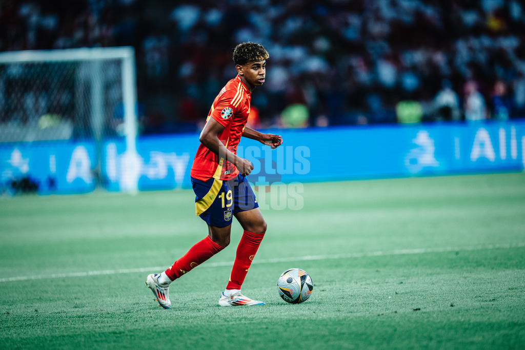 Fußball | Herren | UEFA-Fußball-Europameisterschaft 2024 | Finale | Spanien vs. England | 14.07.2024 | Lamine Yamal (#19, Spanien)