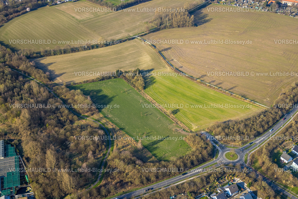 Hamm240305024 | Luftbild, Gewerbefläche Münsterstraße, Kaufland Supermarkt und Gartencenter Bintig GmbH, Parkplatz und Wiesenfläche, Kreisverkehr Sachsenring, Stadtbezirk Heessen, Hamm, Ruhrgebiet, Nordrhein-Westfalen, Deutschland