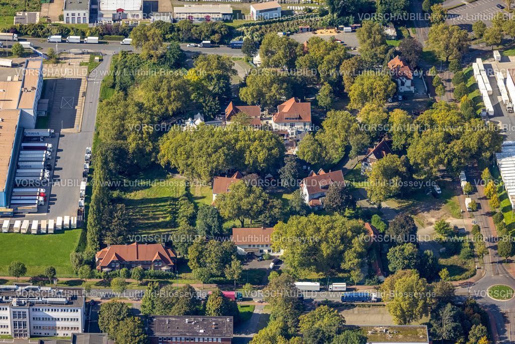 Duisburg241003653 | Luftbild, Beamtensiedlung Bliersheim, Wohnsiedlung mit grünen Bäumen, Friemersheim, Duisburg, Ruhrgebiet, Nordrhein-Westfalen, Deutschland