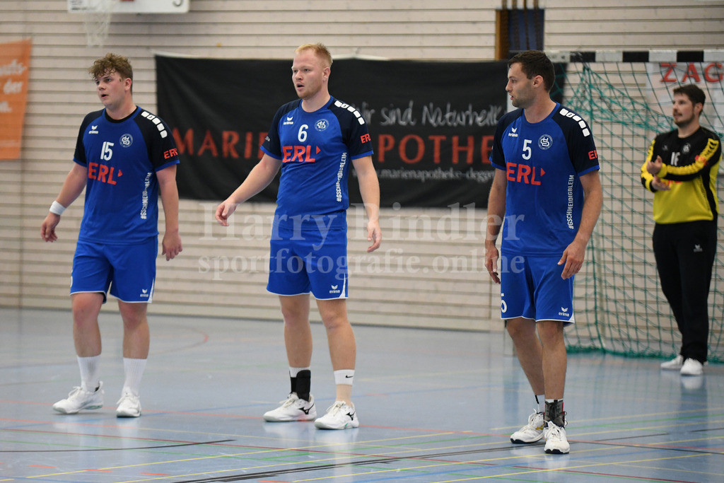 HC Deggendorf : TSV Taufkirchen/Vils | Jonas  Heuer  (HC Deggendorf  #15); Jan Stengl  (HC Deggendorf  #6); Michael Buchner  (HC Deggendorf  #5); Dennis  Eberhardt (HC Deggendorf  #16) - Realisiert mit Pictrs.com
