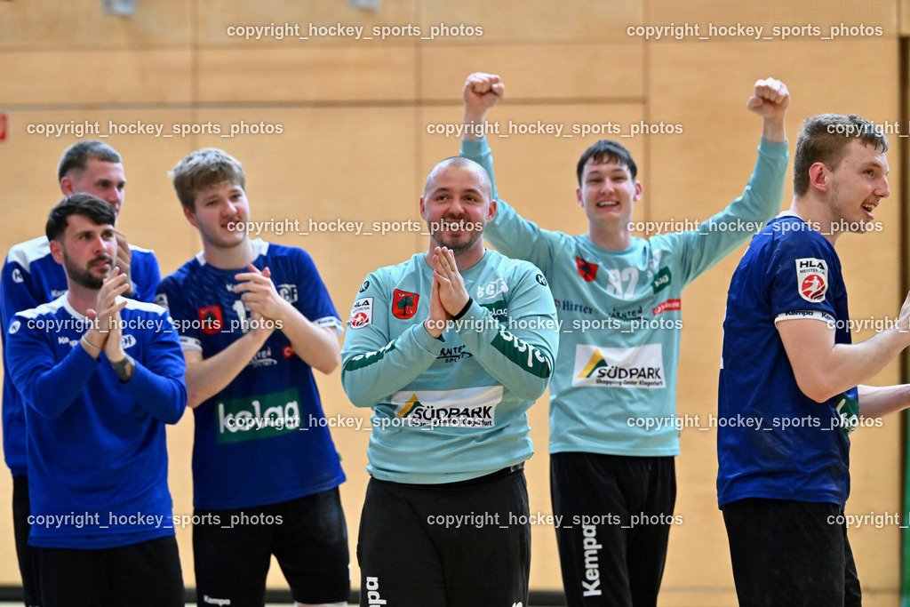 SC Ferlach vs. UHK Krems | #27 PERNOVSEK Luka SC Ferlach, #13 GYSIN David SC Ferlach, #1 DOBAJ Gasper SC Ferlach, #92 KELICH Jakob SC Ferlach, #8 KNAPP Simon SC Ferlach, Jubel SC Ferlach Mannschaft, SC Ferlach vs. UHK Krems, SC Ferlach vs. UHK Krems am 02.05.2026 in Ferlach (Ballspielhalle Ferlach), Austria, (Photo by Bernd Stefan)