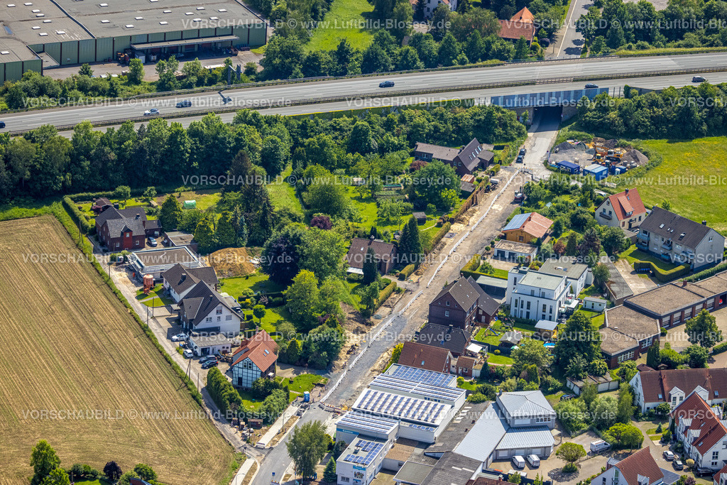 Hamm220504166 | Luftbild, Wohngebiet An der Windmühle und Auf dem Schott sowie Autobahn A2, Rhynern, Hamm, Ruhrgebiet, Nordrhein-Westfalen, Deutschland