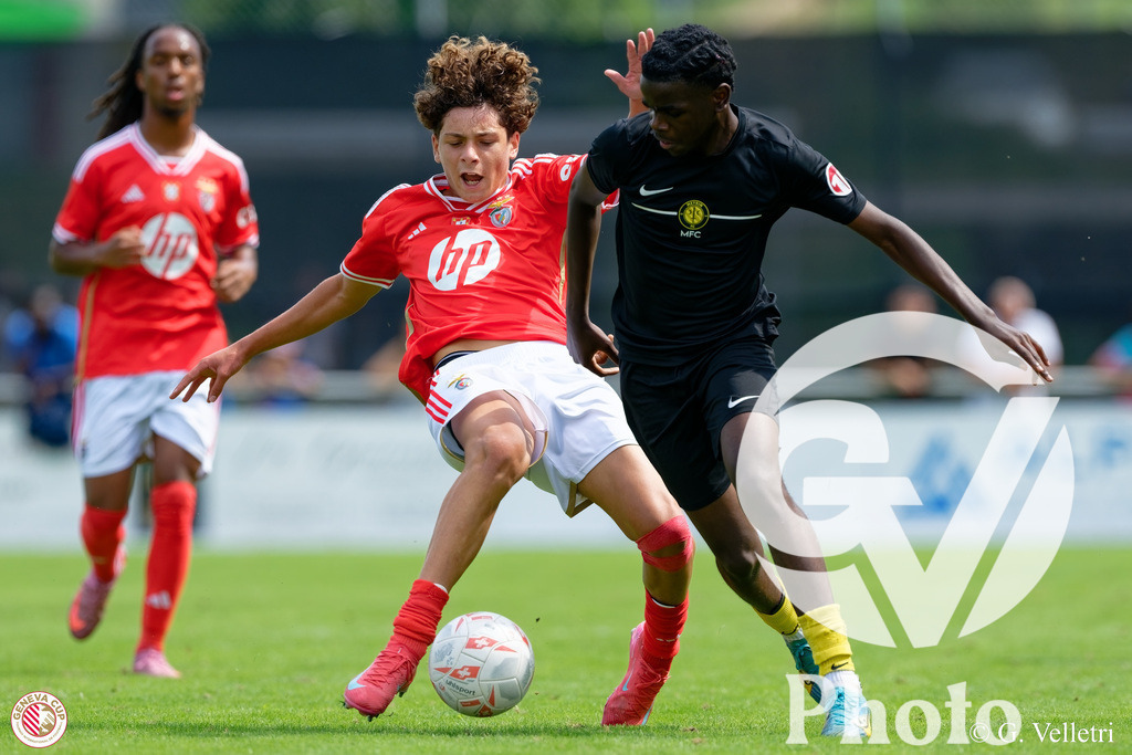 GenevaCup Group Phase - SL Benfica v Meyrin FC | during the GenevaCup Group Phase match between SL Benfica and Meyrin FC at Stade des Arberes in Meyrin, Switzerland