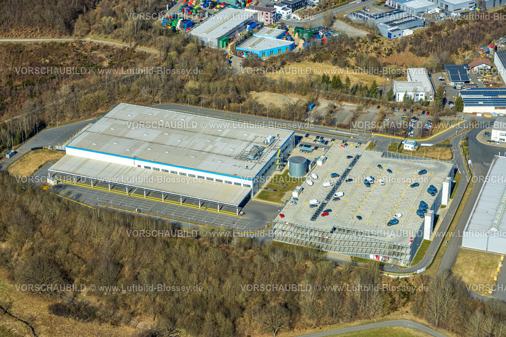 Wenden250307675GewerbegebietGerlingen | Luftbild, Gewerbegebiet Gerlingen mit Amazon DNX3, Hillmicke, Wenden, Sauerland, Nordrhein-Westfalen, Deutschland
