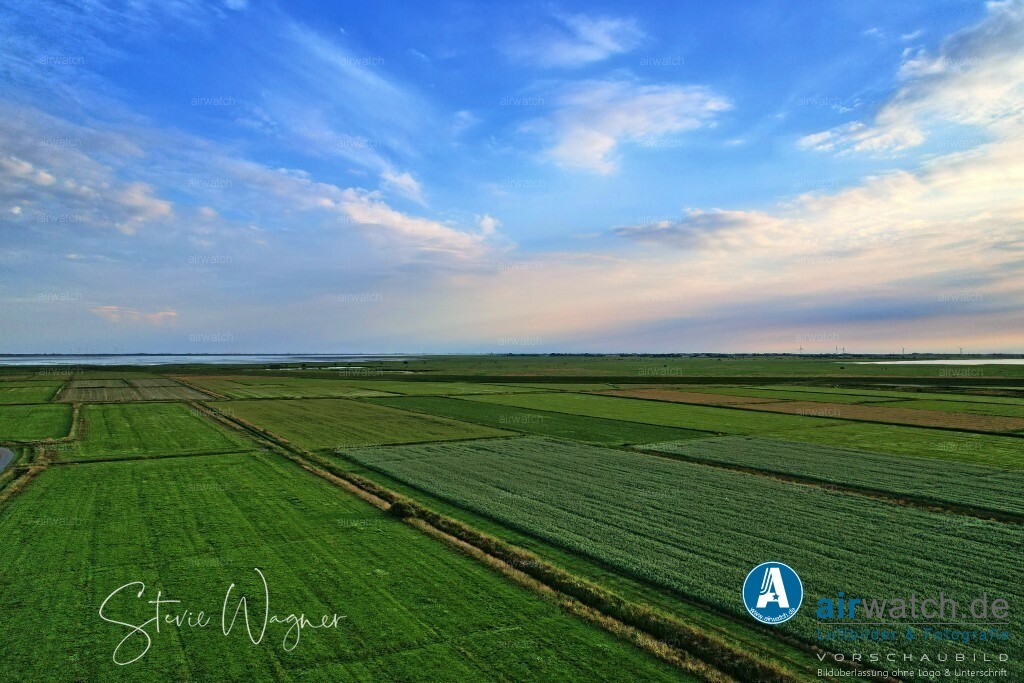 Luftbilder Hattstedtermarsch | Luftbilder, Nordsee, Nordfriesland, Hattstedtermarsch, Sterdebüll, Deichweg, Speckiweg, Seedeichgraben