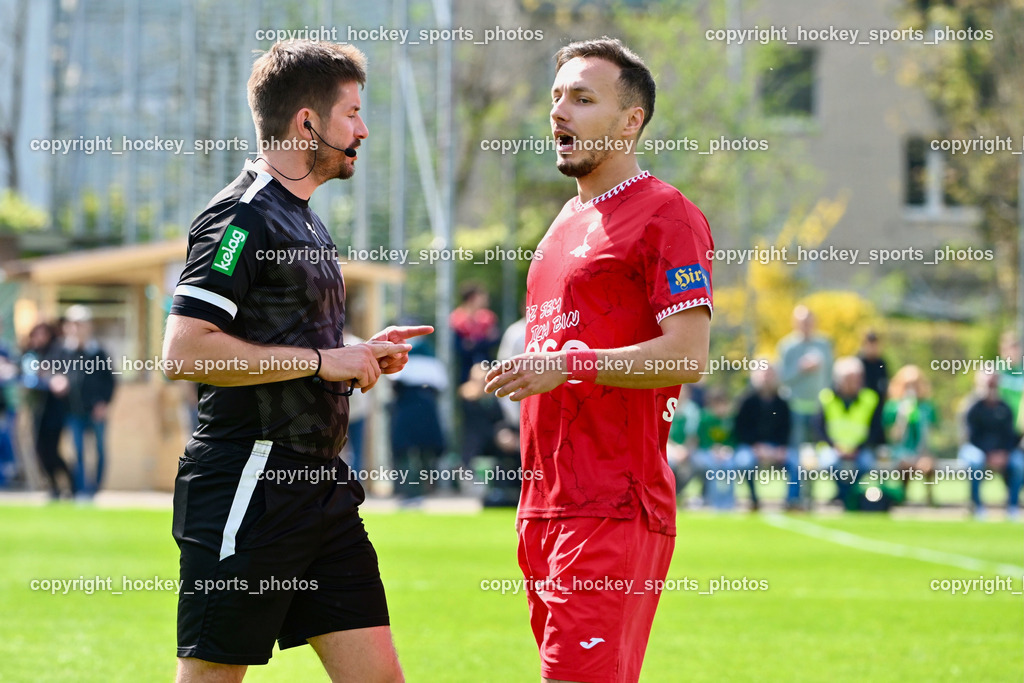 SV Donau Klagenfurt vs. SAK | Jürgen Hartenberger Referee, #9 Sinan Samardzic SAK, SV Donau Klagenfurt vs. SAK, SV Donau Klagenfurt vs. SAK am 11.04.2026 in Klagenfurt (Sportplat Donau ), Austria, (Photo by Bernd Stefan)