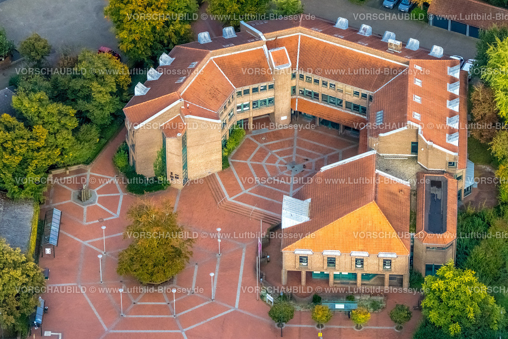 Hamminkeln241010944 | Luftbild, Rathaus und Stadtverwaltung, Hamminkeln, Niederrhein, Nordrhein-Westfalen, Deutschland