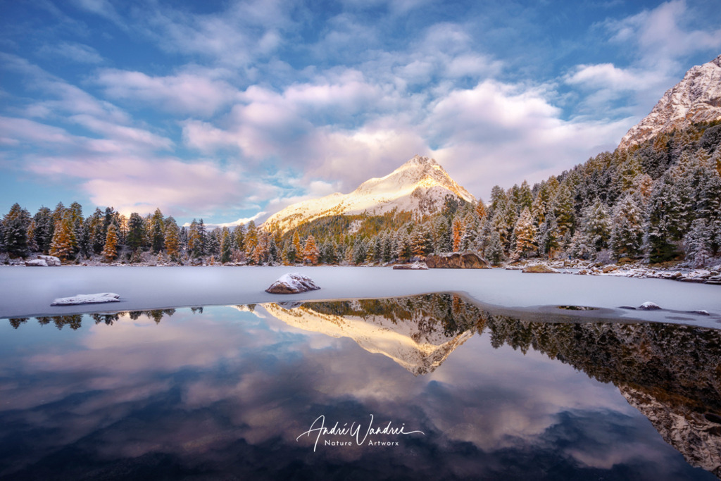 Alpenglühen am Bergsee | Andre Wandrei - Nature Artworx - Realisiert mit Pictrs.com