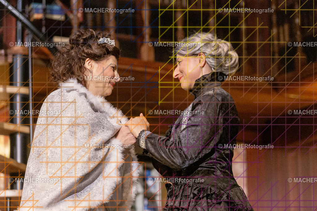 301_MFL-2025 | Portraitbilder von Regisseur; Darsteller; Techniker; Maske; Kostüme; Chor; Musiker; Bilderserie der Generalprobe und der Premierenvorstellung, Szenenbilder; Ausdrucksstudien; Bühnenüberblick; Bühnenkulissen; Pressefotos inkl. Redaktionsfoto Darstellergruppe.