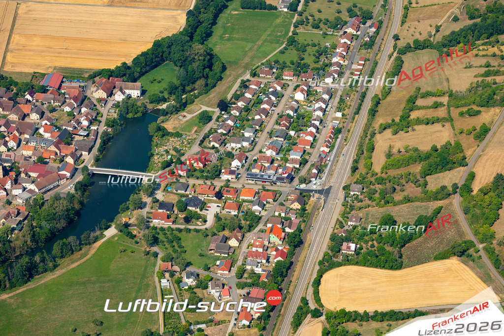 Das Luftbild zeigt : Elpersheim Weikersheim - Die Luftaufnahme wurde 2023 vom UL-Flugzeug aus erstellt ( keine Drohne ) - Hochauflösende Luftaufnahme - Für grossformatige Ausdrucke geeignet. Die Geschenkidee !Mit Lizenz und Bildrechte bestellbar