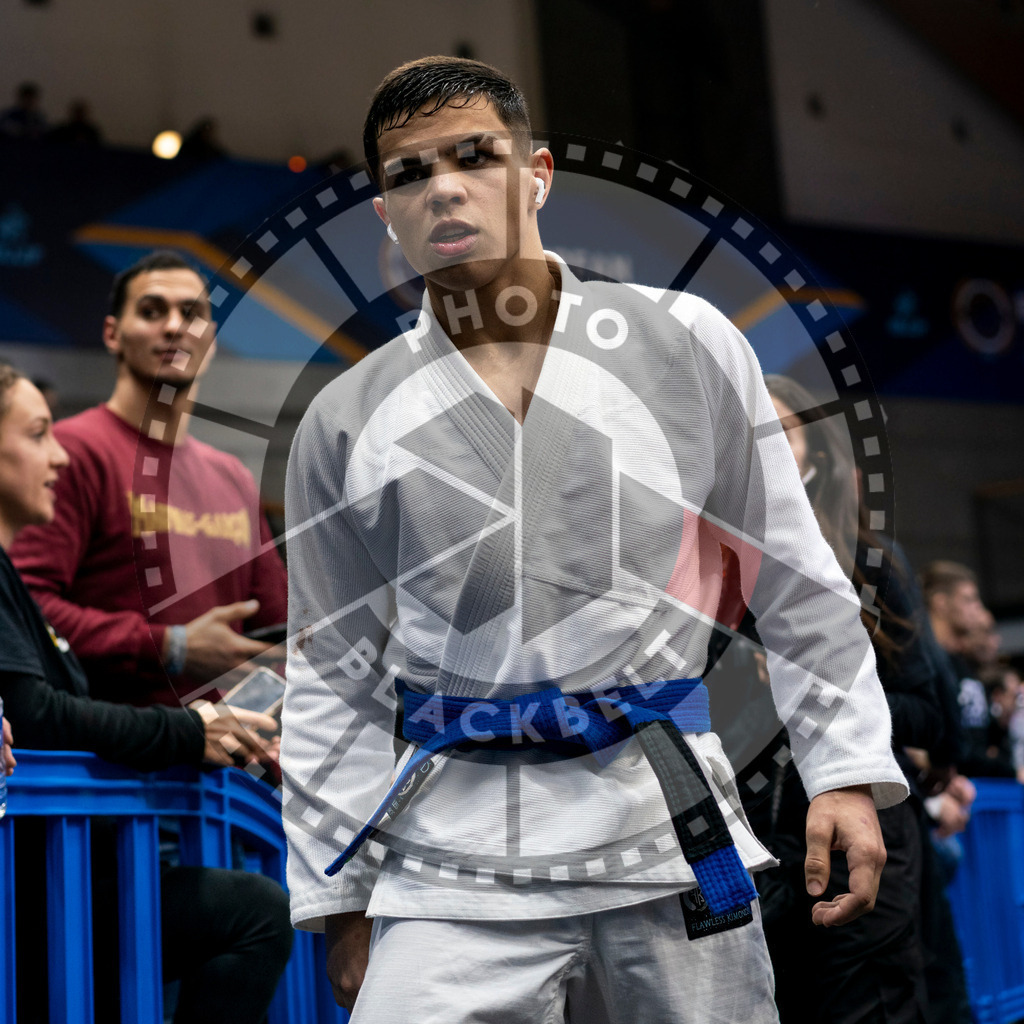 20240121PBB7473 | Fighters compete during the second day of the IBJJF European Championship in Paris, France, on January 21, 2024.