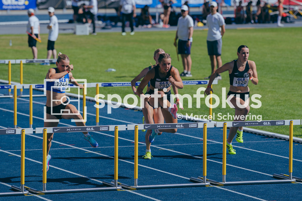 Deutsche Meisterschaften U20 / U16 2026 | Letje Gärtner, LAC Erdgas Chemnitz, 1246, Alissa Reiter, Stabhochsprungverein Horn-Bad Meinberg-Lippe, 1620, Savanna-Sara Wölfer, TK zu Hannover, 750, 110 Meter Hürden, Deutsche Meisterschaften der U20 &amp; U16 2026, Lohrheidestadion Bochum-Wattenscheid, 12.07.2026. Foto: Marcel Schwering / sportimfokus - Realisiert mit Pictrs.com