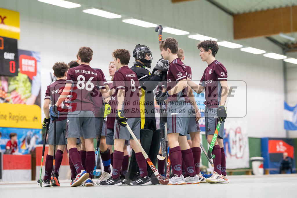 SFE_20230305_0011 | Deutsche Meisterschaft Männliche U16 Halle 2023 am 05.03.2023 in Köln (KTHC Stadion Rot-Weiss Köln Tennis and Hockey Club), Photo: Stephan Fehrmann 2022 (Sports-Gallery)