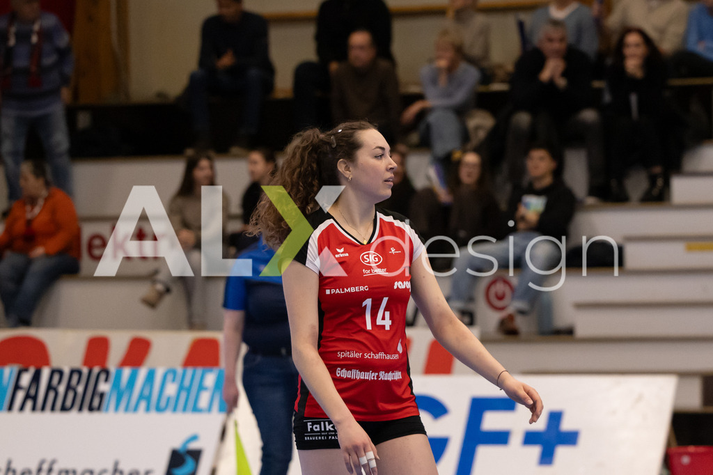 Volleyball I Frauen I Saison 2025-2026 I Volleyball NLA | Women I 1/4 Finals I VC Kanti Schaffhausen - BIWI Volleyball Franches-Montagnes I 21.02.2026 | 14 Josipa Marković (HR) (VC Kanti Schaffhausen) – Aussen - Realisiert mit Pictrs.com