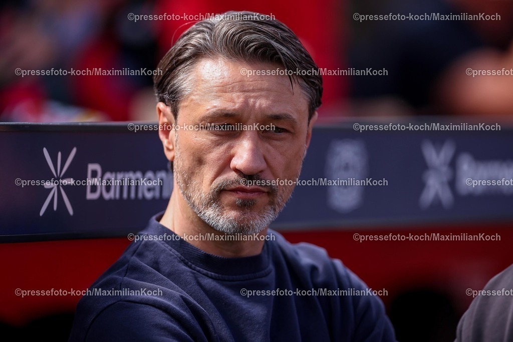 B0411052503366 | 11.05.2025, Fußball, Bayer 04 Leverkusen - Borussia Dortmund, 1. Fußball Bundesliga, 33. Spieltag, BayArena, Saison 2024 2025: Trainer Niko Kovac (Cheftrainer BVB) DFB regulations prohibit any use of photographs as image sequences and or quasi-video.